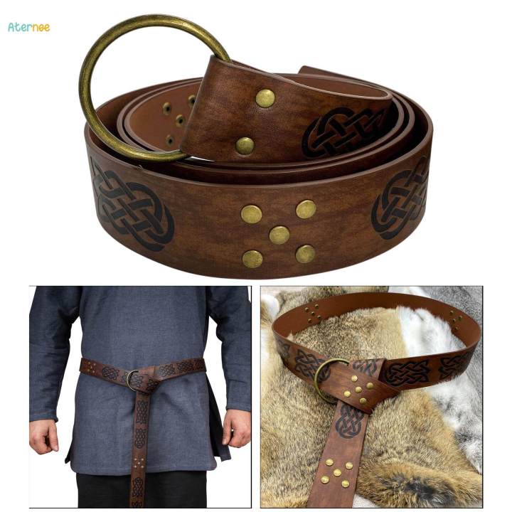 Medieval%20Belt%20for%20Men%20Cosplay%20Prop%20Renaissance%20Costume%20Embossed%20Larp%20Accessories%20O%20Ring%20Belt%20,%20Brown%20-%20Image%206