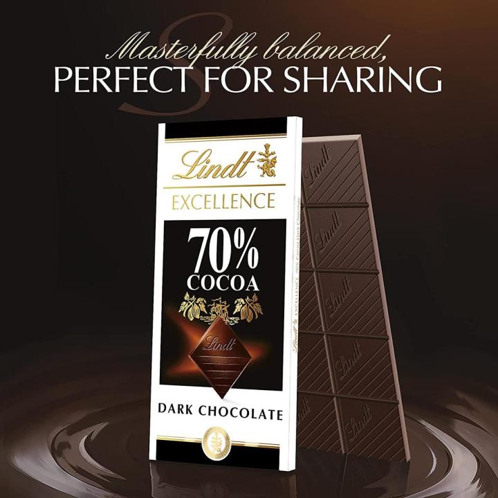 Lindt Excellence 70% Cocoa Dark Chocolate - 100g