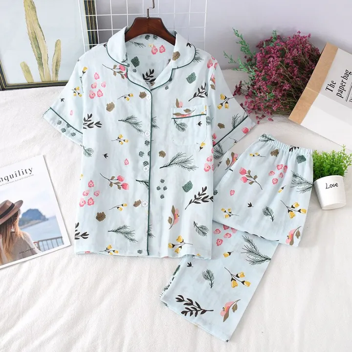 100%25%20Cotton%20Women's%20Sleepwear%20Soft%20Pajama%20Sets%20on%20Down%20Long%20Sleeve%20Pj%20Floral%20Pajama%20Set%20Autumn%20Female%20Pyjamas%20-%20Image%206