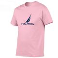 Summer New NAUTICA Fashion Print Men's Casual Sports Street Short-Sleeved Round Neck Oversized Men's T-Shirt 2023 Brand.