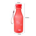 Crystal Water Bottle Transparent Frosted Leak-proof Plastic kettle 550mL Portable Water Bottle for Travel Yoga Running Camping.