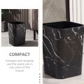Can Trash Waste Bin Garbage Bathroom Container Basket Black Kitchen Decor Rubbish Square Wastebasket Paper Office Holderfor.