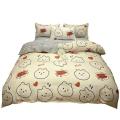 Pure washed cotton bedding four-piece quilt cover quilt cover student dormitory bed sheet three-piece set wholesale live broadcast delivery. 