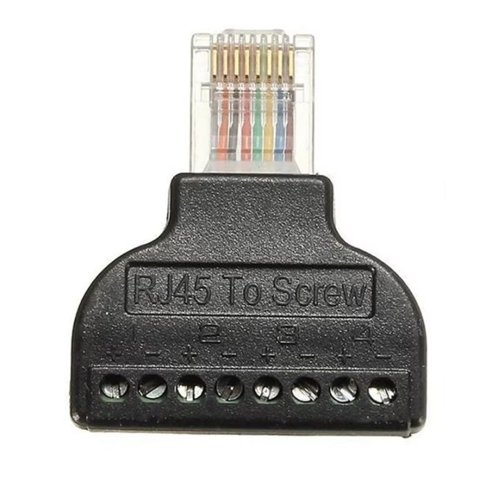RJ45 to 8 Pin Terminal Adapter 8 Pin Screw Terminal Network Adapter for ...