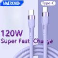 120W USB Type C Cable Fast Charge Charger For iPhone 14 pro max Samsung Huawei Xiaomi Redmi Note 12 pro Oneplus Type C To Type C. 