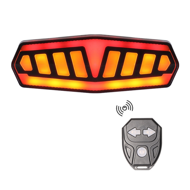 Bike Rear Lamp Smart Bike Wireless Remote Turn Signal Lights USB Rechargeable Bicycle LED Taillight Bicycle Parts