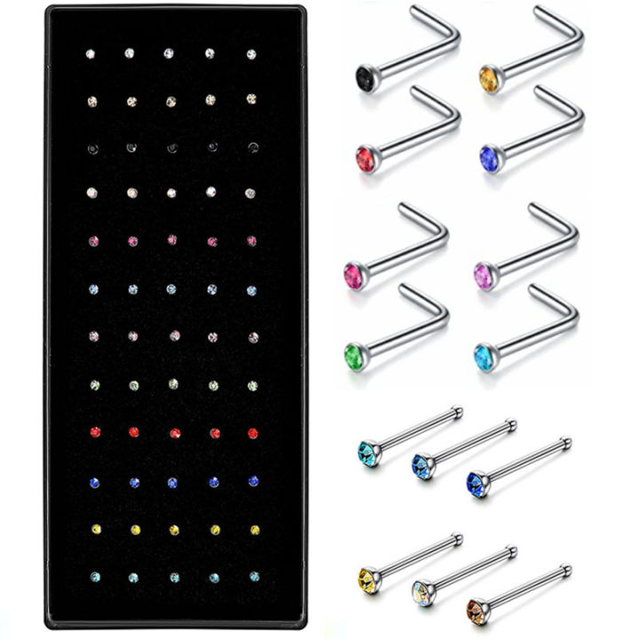 40/60PCS%20Surgical%20Steel%20Nose%20Ring%20Pack%20Indian%20Nose%20Pin%20Lot%20Nose%20Piercing%20Ring%20Set%20Crystal%20Nariz%20Ring%20Bulk%20Nose%20Piercing%20Stud%20Lot%20-%20Image%204