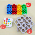 New Kids Geometric Shape Color Matching Puzzle Baby Montessori Educational Learning Toys For Children Interactive Battle Game. 