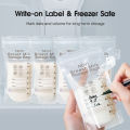 NCVI Breastmilk Storage Bags, 200ml Milk Freezer Bags for Breastfeeding, Temp-Sensing, Doubled-Sealed,Preservation Bag, BPA Free. 