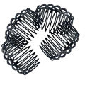 Plastic Plastic hair side combs Fine Straight teeth Bridal French hair comb Tortoise Straight teeth hair clip comb for Hair. 