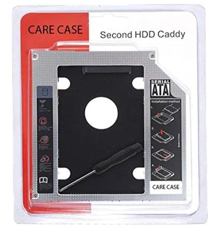 High Quality Universal Caddy 9.5mm ( Comparable Fit: 9mm) SATA to SATA 2nd SSD HDD Hard Drive Caddy, Support All Brand Laptop