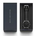 WD01 Leather Analog Watch For Men -Gold. 