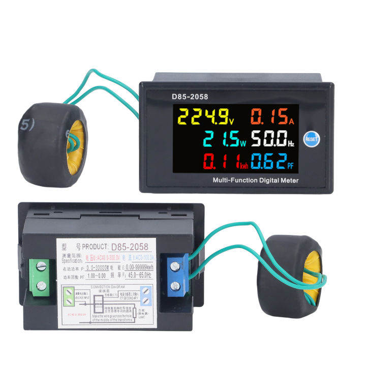 Power Monitor Single Phase LCD Digital Display Voltage Current Meter Tester Hot