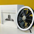 JISULIFE FA17 Rechargeable Fan with LED Ceiling Fan with Long Tripod Stand-. 