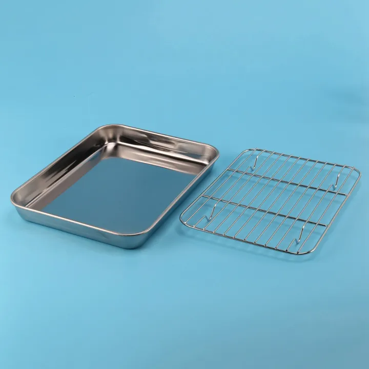 2X%209%20Inch%20Toaster%20Oven%20Tray%20and%20Rack%20Set,%20Small%20Stainless%20Steel%20Baking%20Pan%20with%20Cooling%20Rack,Dishwasher%20Safe%20Sheet%20-%20Image%207