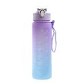 New Frosted Water Bottle with Straws Three-color Gradient Cup for Female Girls Gift High-Beauty Camping Tour Sport Water Bottle. 
