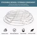 6/7/8 Inch Circular Wire Rack Cooling Rack Egg Steam Rack Stainless Steel Cooking Roasting Rack for Oven Pot Air Fryer Cake Pan. 