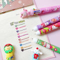10Colors Ballpoint Pen Cartoon Bear 0.5mm Colorful Ink Gel Pens Silicone Kawaii Pens School Office Supplies Stationery.