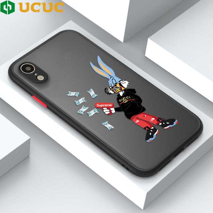 UCUC for iPhone XR Back Cover Personality Supreme Boys Frosted Transparent Hard Phone Case Thin Shockproof Full Cover Camera Protect Case Daraz .bd