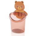 Brush Cup Wall Mounted Shaver Cartoon Self-adhesive Cups Self-draining Toothbrush Holder Bracket Restroom Essentials-Multicolor.
