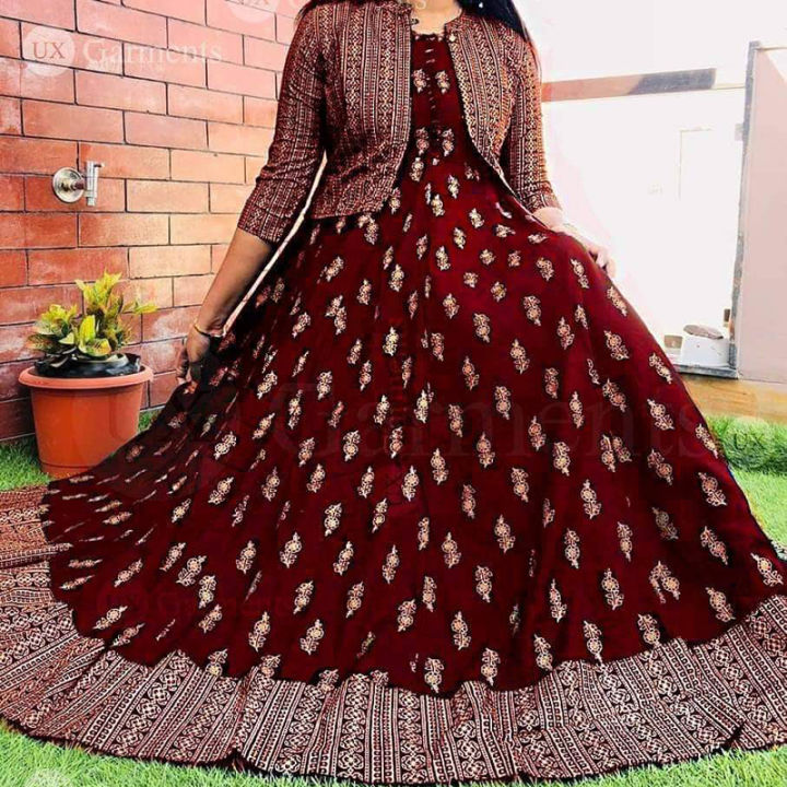 New exclusive designed Gown 1piece long kurti different koti, Gown long kurti For Stylish Women / Girls