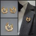 1PC Letter M Men Suit Collar Pin Brooch Fashion Accessory Men Women Shirt Pin.