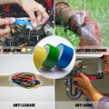 1.5M 2.5cm Pipe Repairing Rubber Patch Safe Electrical Wires Sealing Tape Waterproof Self-Fusing Silicone Tape Strong Leak-Proof Hose Strip Tape Home Improvement.