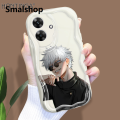 Smalshop Hotinga for Realme Note 60 Narzo N61 Back Cover Anime Cartoon Phone Case Cream Texture Wavy Edge Soft Mobile Cover. 