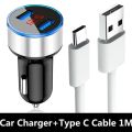 Car Charger 2 USB Fast Charger For OPPO A54 A74 A94 A55 A93 A15 Realme 8 7 6 Pro Reno 5 4 3 Pro 5G Type C Car Charger Cable. 