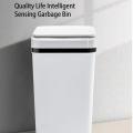 Bathroom Touchless Trash Can 12L Automatic Touch Free Waste Bin With Lid Waterproof Smart Garbage Bin For Narrow Area Bedroom.
