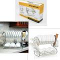 Stainless Steel 2 Tier Dish Rack Dish Drain Rack Drying Rack Dish Drainer Rack Dish Racks for Kitchen Counter. 