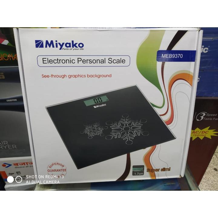 Electronic Lcd Digital Weight Machine Personal Weight Machine Mechanical Bathroom Weight Scale Miyako- MEB 9370