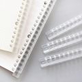 AUGUSTINE Loose Leaf Book Binder Rings Transparent Push-pull File Organizer Office Accessory Paper Collection Clips for Notebook Album Scrapbook Plastic Comb Bindings. 