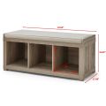 Better Homes Gardens 3-Cube Storage Bench, Rustic Gray. 