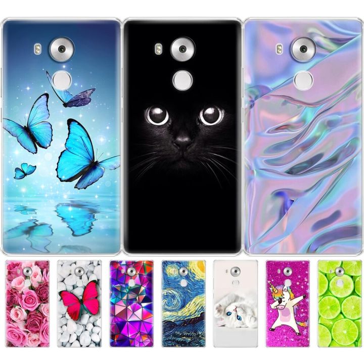 for%20Huawei%20Mate%208%20Case%20Cover%20Huawei%20Mate8%20Case%20Cartoon%20Soft%20back%20cover%20Mate%208%20Coque%20Funda%20Skin%20shockproof%20Cat%20flower%20-%20Image%202