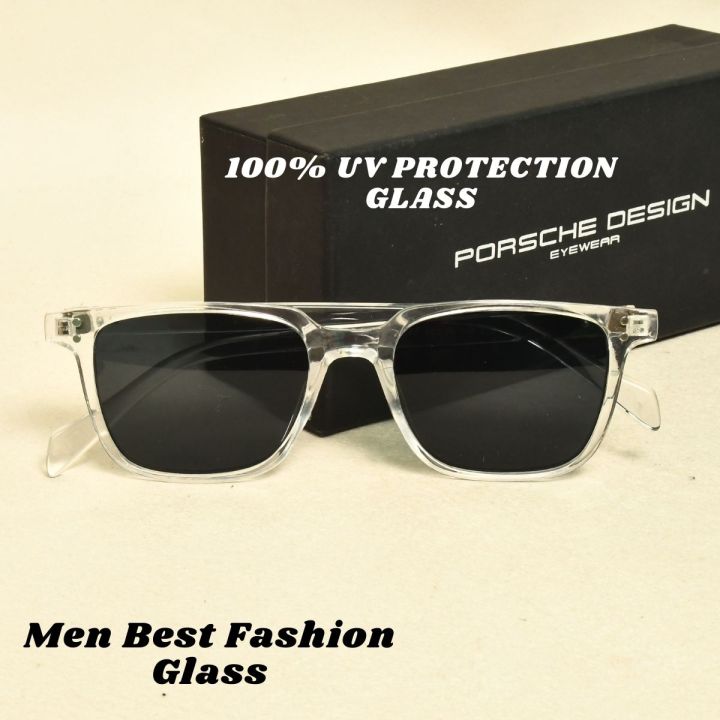 Fashionable Men Best Sunglasses White Black New Classic Square