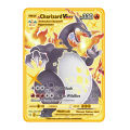 New Pokemon Cards Pikachu Charizard Metal V Card Mewtwo Ex Mew Golden Vmax Card Collection Gift Kids Game Collection Cards. 