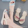 Casual Shoes 2024 Summer New Fashion All-Match Genuine Leather Flat Heel Women's Non-Slip Shoes Flat Student Mom Sandals for Women. 