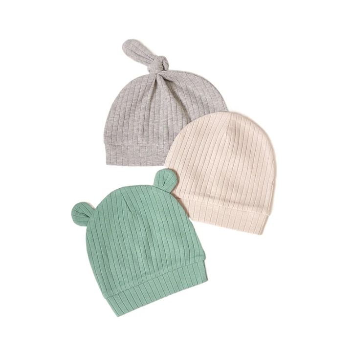 3PC/SET%200-6M%20Newborn%20Baby%20Hat%20Cotton%20Bonnet%20Baby%20Beanie%20For%20Girls%20Spring%20Soft%20Infant%20Cap%20Boy%20Toddler%20Accessories%20Gift%20-%20Image%203
