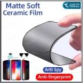 3 in 1 Infinix Smart 10 Plus Shockproof Phone Case for Infinix Smart 10 X6725 Anti Spy Soft Ceramic Matte Privacy Tempered Glass.