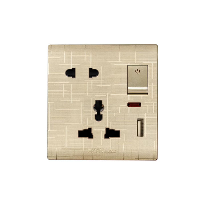 Wener Classic SD Series 13A USB Port & Two & Three Pin Multi-Function ...