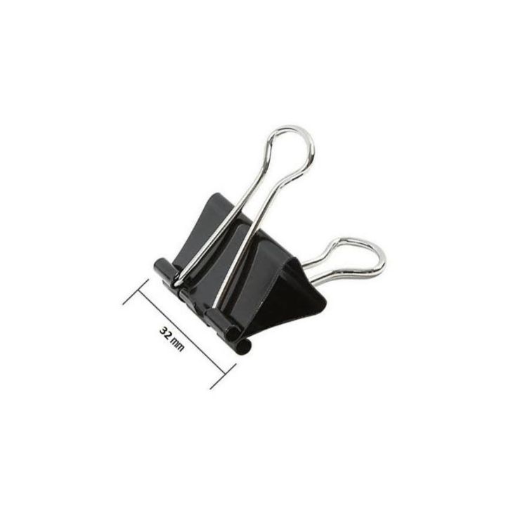 Binder Clips, Paper Clip, 32mm - 12 Piece ( 1Dozen )