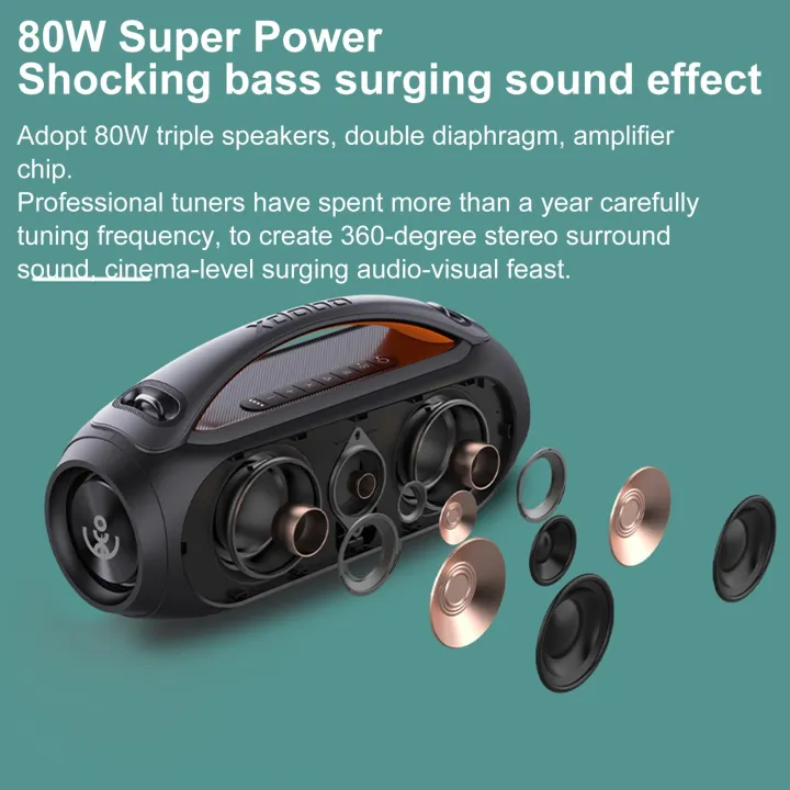 XDOBO%20Vibe%20Plus%20Portable%20Wireless%20Speaker%20with%20BT5.0%20Technology%20IPX5%20Waterproof%2080W%20Speakers-black%20-%20Image%204