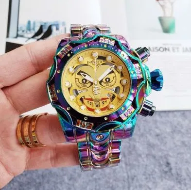 New INVICTA Colorful Clown Invita Hot selling Quartz Men's Green