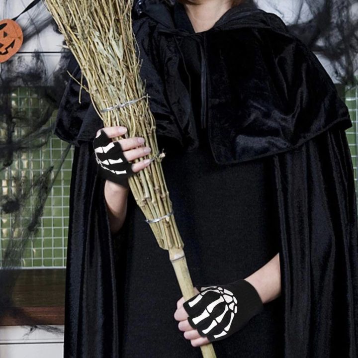 Luminous%20Skull%20Gloves/Women%20Knitted%20Warm%20Fingerless%20Gloves/Party%20Props%20For%20Halloween,%20Day%20of%20the%20Dead,%20Cosplay%20-%20Image%204