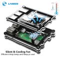 （NEW）Official Raspberry Pi 3B ( plus ) Case / 9 Layers Acrylic Case with Cooling fan for Raspberry Pi 3 Model B （No motherboard）. 