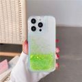 Glow Dark Luminous Glitter Liquid Neon Sand Phone Case For iPhone 15 Pro 11 13 14 12 Pro Max Bling Sequins Quicksand Clear Cover. 