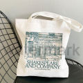 【Aesth Diary Store】(NEW) Aesthetics Shopping Bag Handbags Library Bag Shakespeare and Company Daunt Books Tote Bag Shoulder Bag To Gift. 
