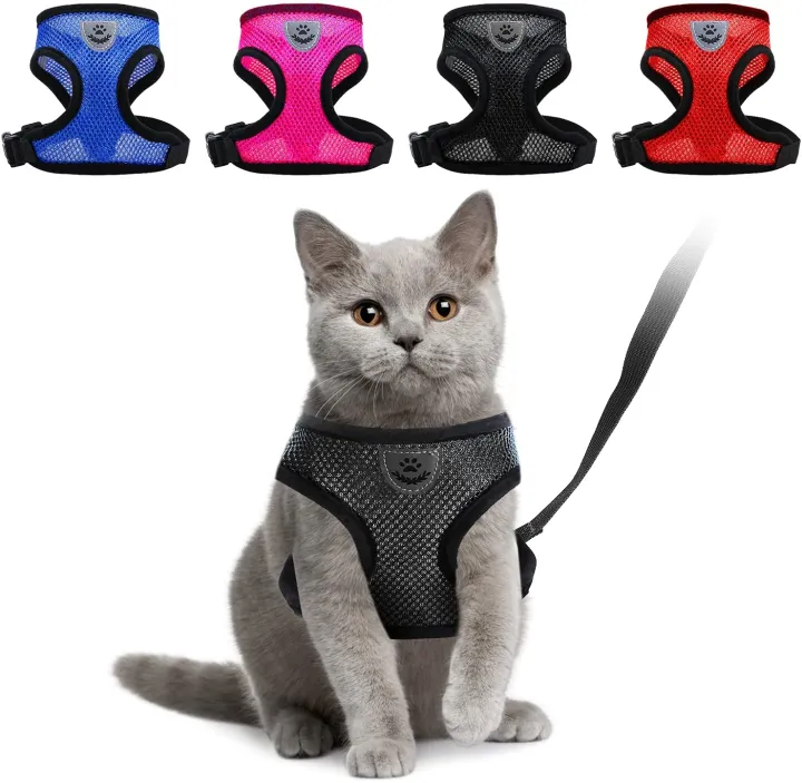 Cat%20Jacket%20Harness%20Harness%20And%20Leash%20Set%20Puppy%20Cat%20Vest%20Harness%20Neck%2034%20cm,%20Chest%2036-50%20cm%20-%20Image%202
