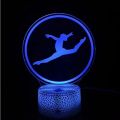 3D Gymnastics Optical Illusion Lamp Acrylic Led Night Light 16 Colors with Remote Control USB Decoration Birthday Christmas Gift.